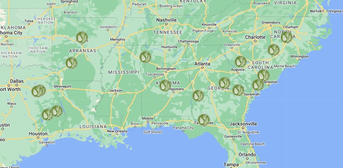 forestry nursery map